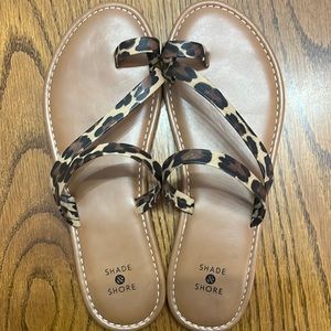 Cheetah print sandals